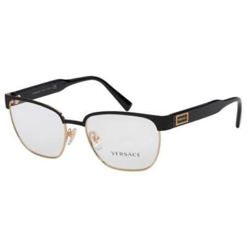 Versace VE1264 1436 Matte Black Gold Men`s Eyeglasses 54-18-140