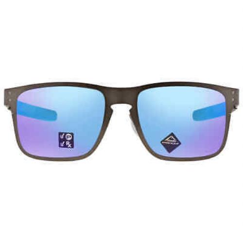 Oakley Holbrook Metal Polarized Prizm Sapphire Square Men`s Sunglasses OO4123 - Frame: Gray, Lens: