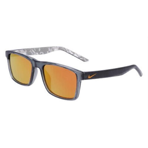 Nike Cheer M DZ7381 Sunglasses Dark Gray Orange Mirrored 49mm