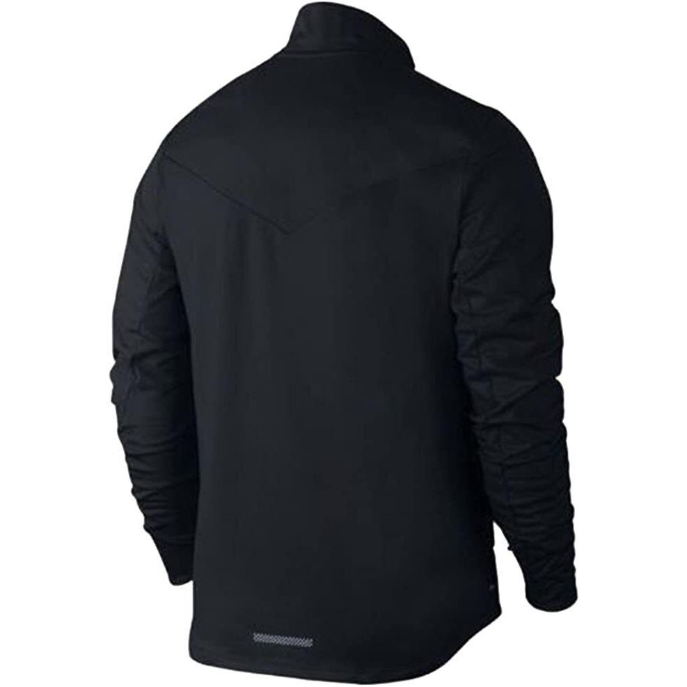 Nike Men`s Shield Running Jacket Black Sz Large 917966-010