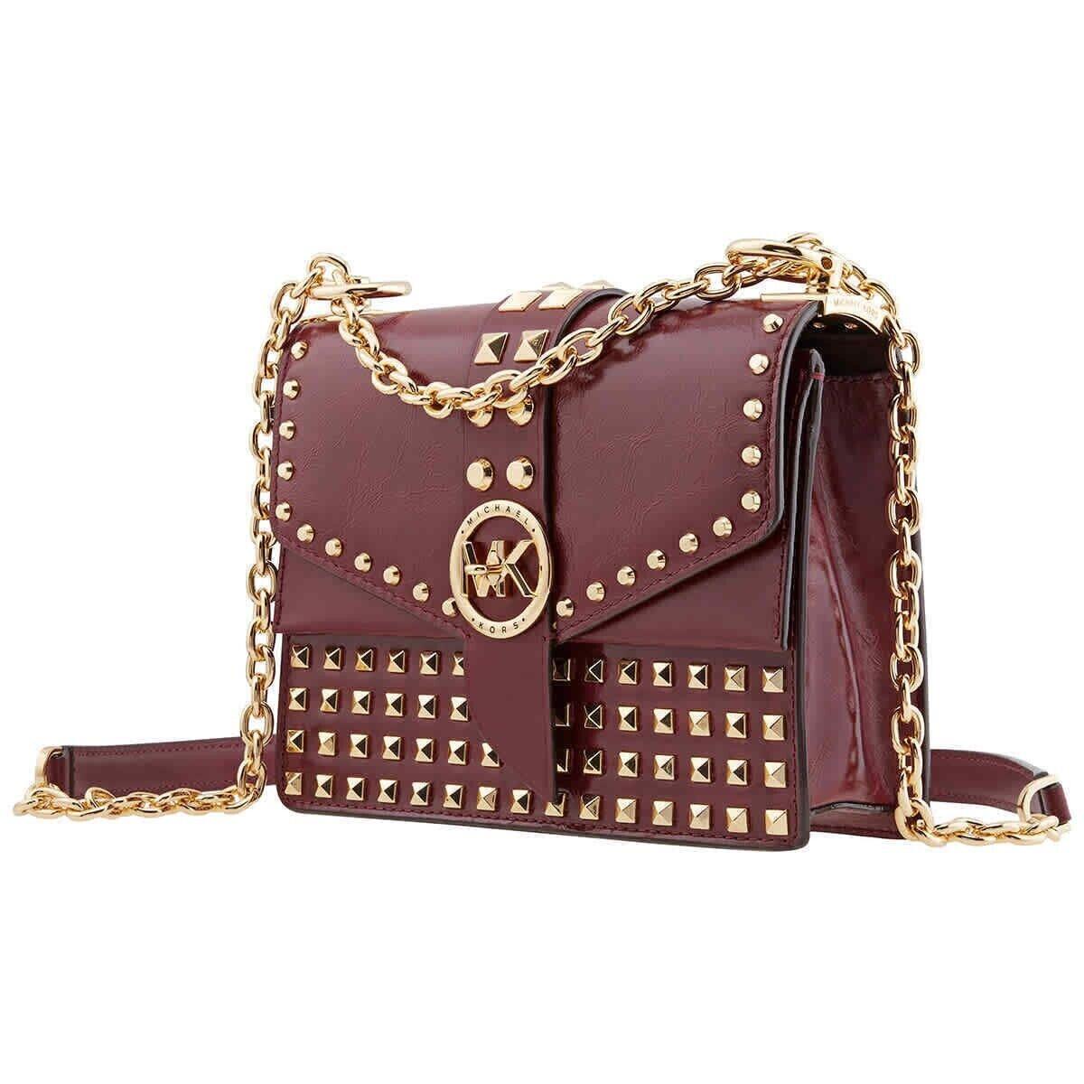 Michael Kors Greenwich Patient Leather Luxe Berry Chain Crossbody/ Shoulder