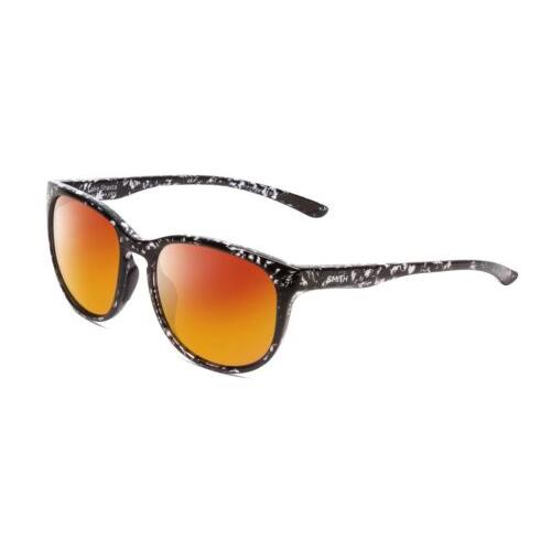 Smith Optics Lake Shasta Unisex Cateye Polarized Sunglasses in Black Marble 56mm Red Mirror Polar