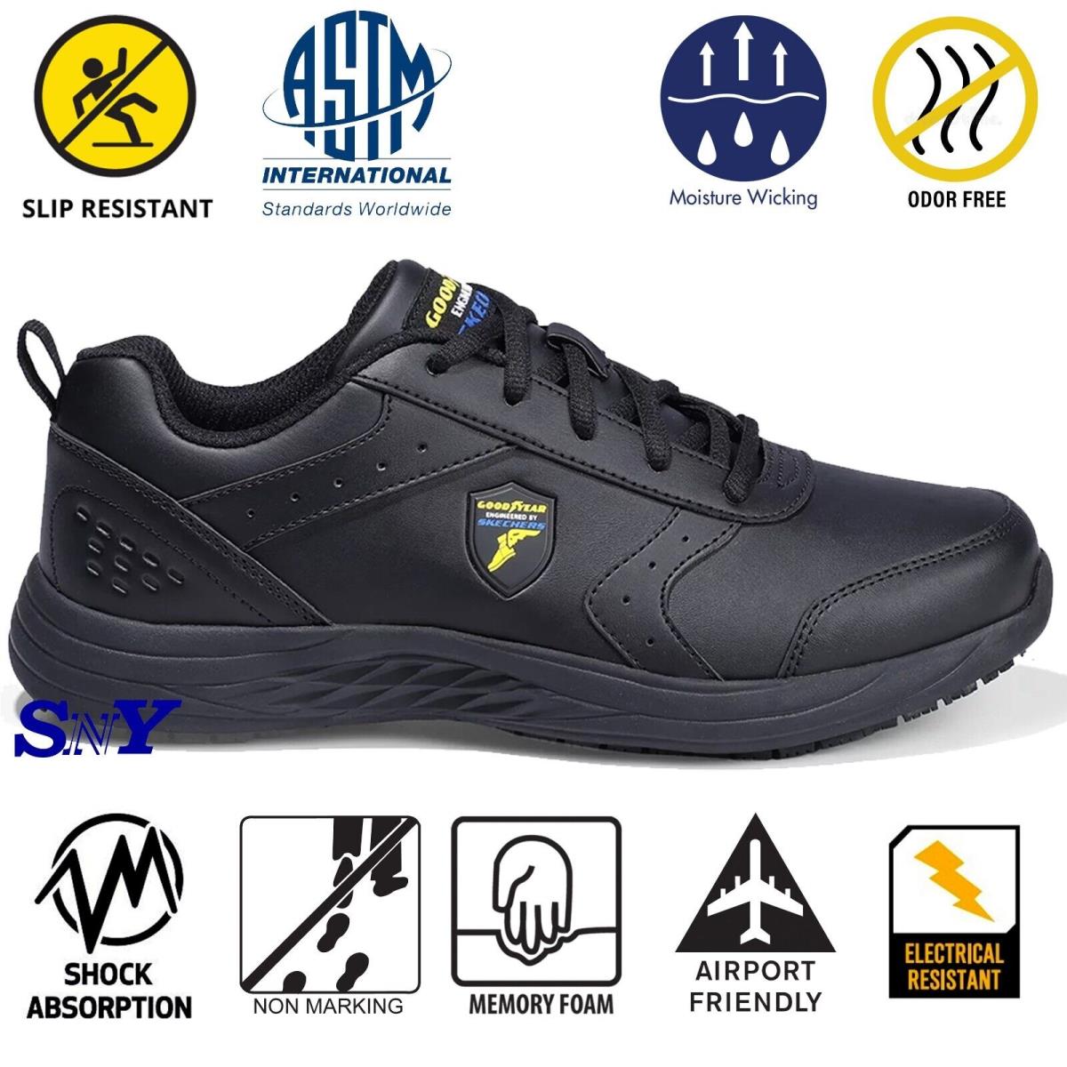 Skechers Goodyear Women`s Slip-resistant Lightweight Service Shoes Astm Rated