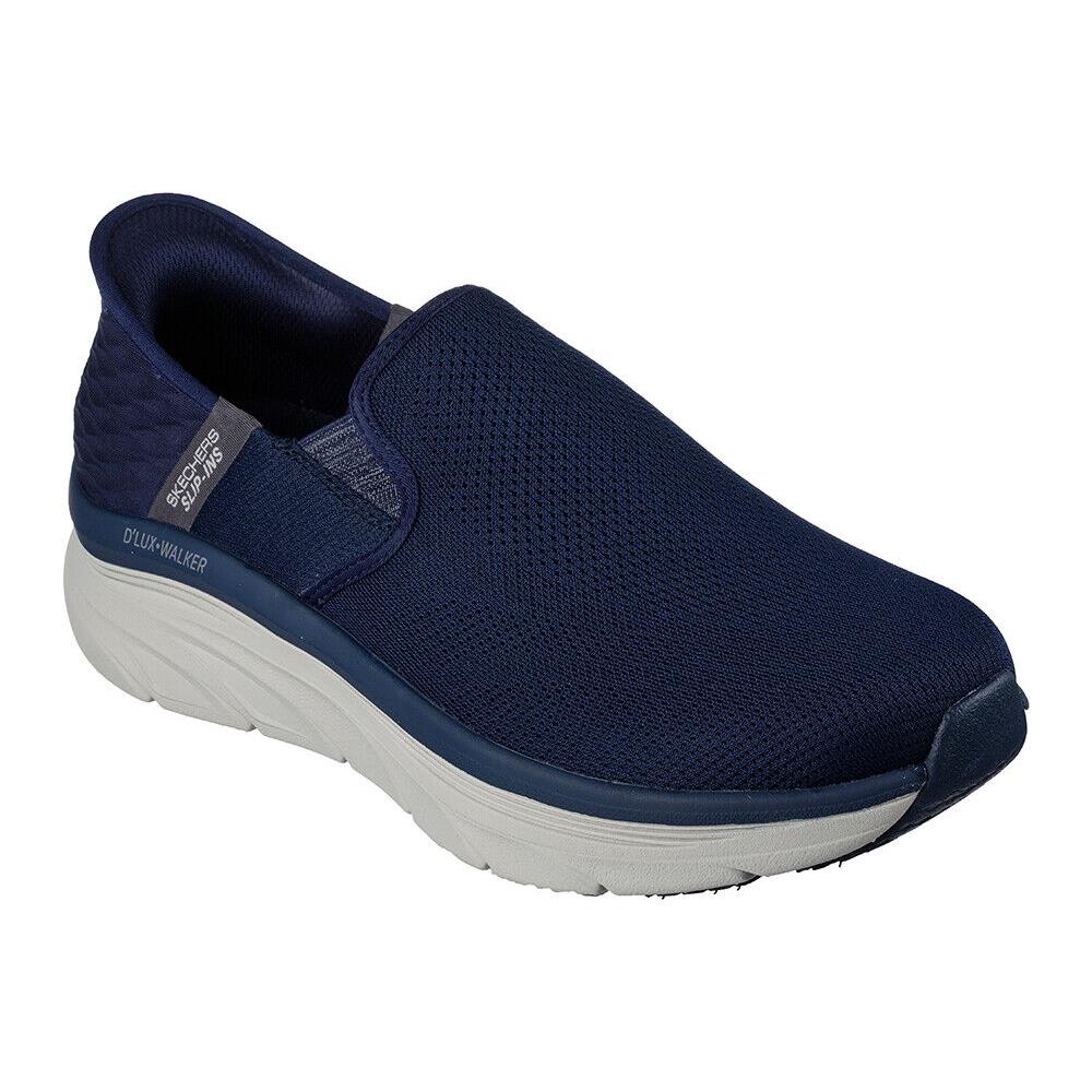 Mens Skechers Slip-ins Orford Walker Blue Navy Mesh Shoes Medium/Regular