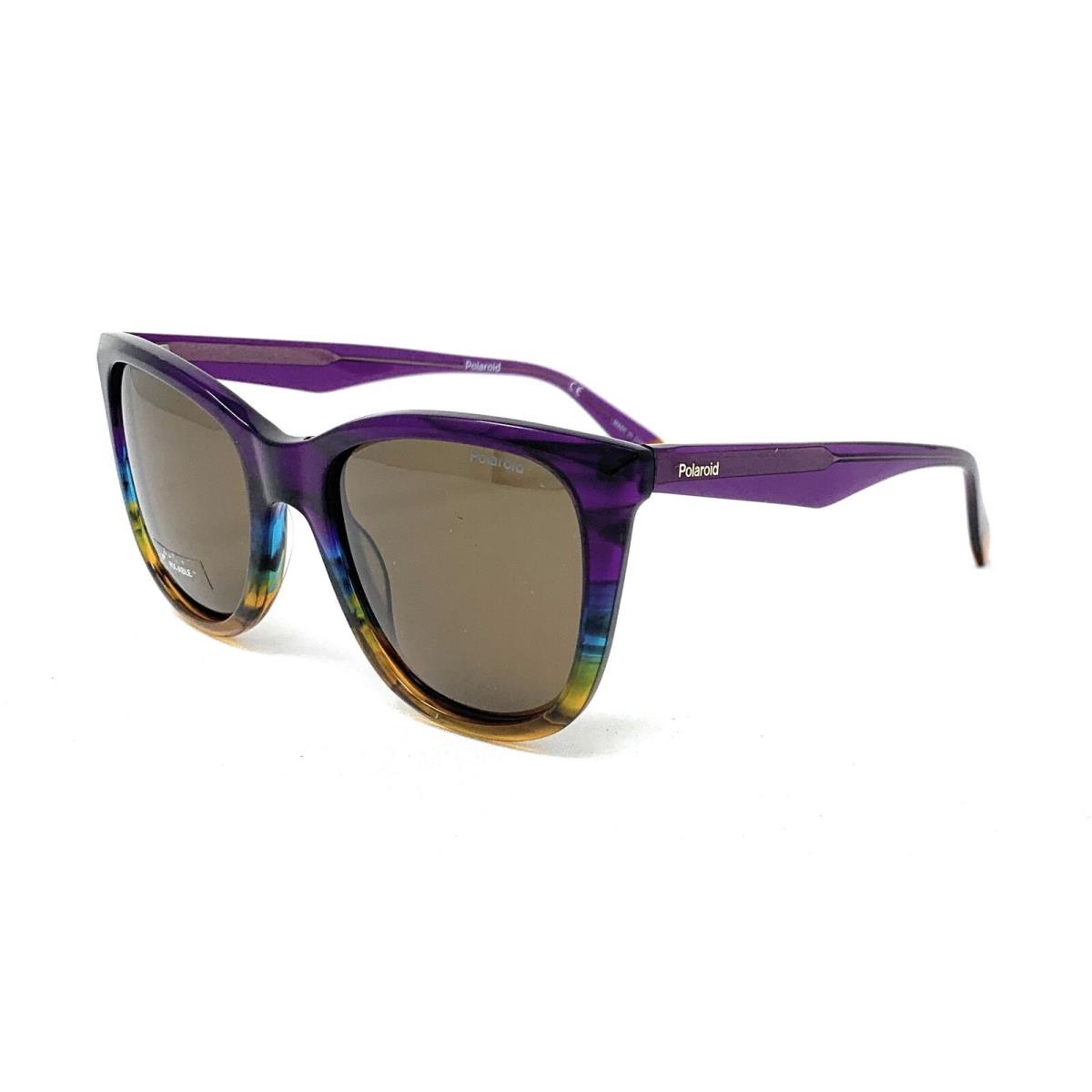 Polaroid Women`s Polarized Sunglasses Pld 4096/S/X Dkt/sp Purple Green - Purple Green Yellow, Frame: Purple Green Yellow, Lens: Brown