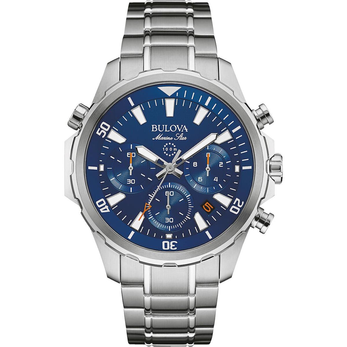 Bulova Men s Marine Star Chronograph Watch 43mm Blue