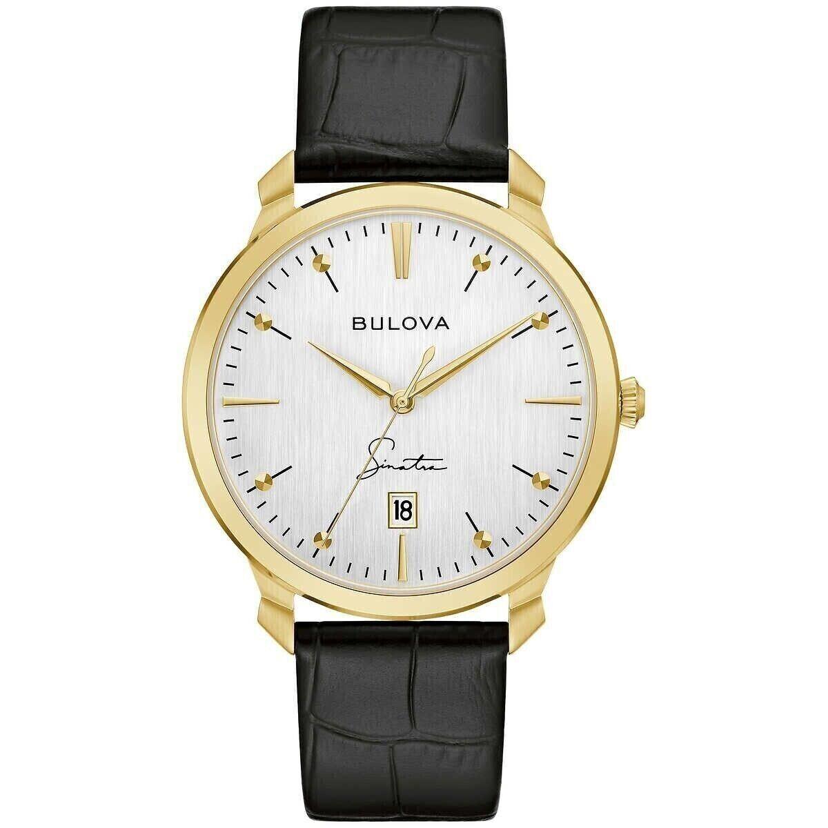 Bulova 97B204 Frank Sinatra Collection Quartz Stainless Steel Gold Plated