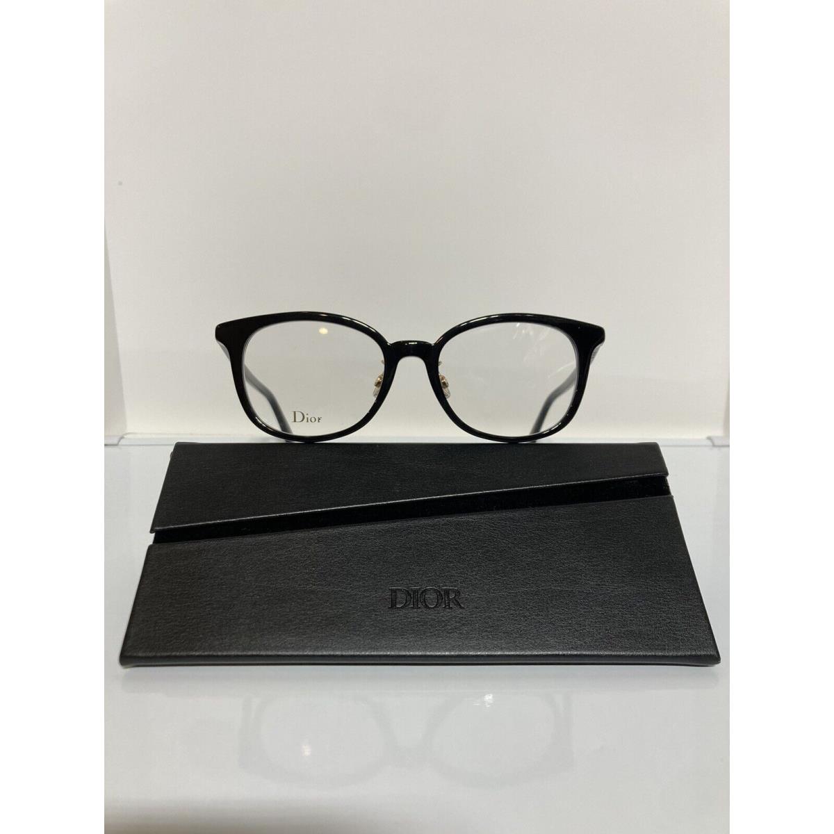 Dior Montaigne 57F 707 Black Acetate Eyeglasses 50mm