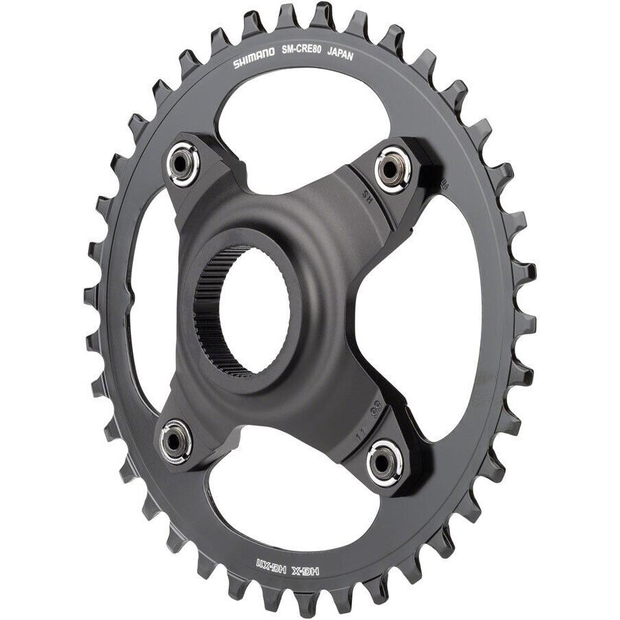 Shimano Steps SM-CRE80-B Chainring - 38T Without Chainguard 55mm Chainline