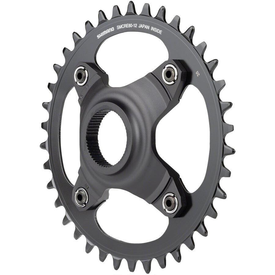 Shimano Steps SM-CRE80-12-B Chainring - 38T Without Chainguard 55mm Chainline