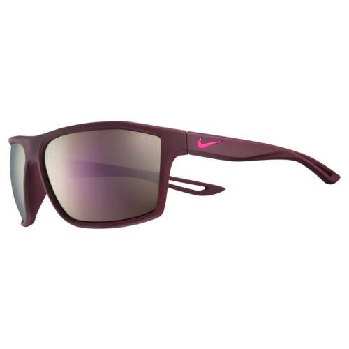 Nike Legend EV1062 650 Matte Bordeaux Sunglasses with Pink Mirror Lenses - Matte Bordeaux , Matte Bordeaux Frame, Pink Lens
