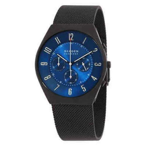 Skagen Grenen Chronograph Ocean Blue Dial Quartz Men`s Watch SKW6841