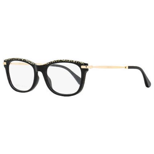 Jimmy Choo Rectangular Eyeglasses JC248 FP3 Black/leopard/gold 53mm