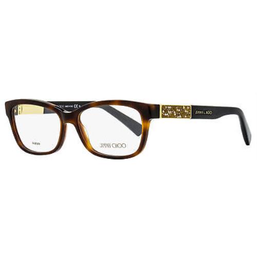 Jimmy Choo Rectangular Eyeglasses JC110 6VL Havana/black 53mm