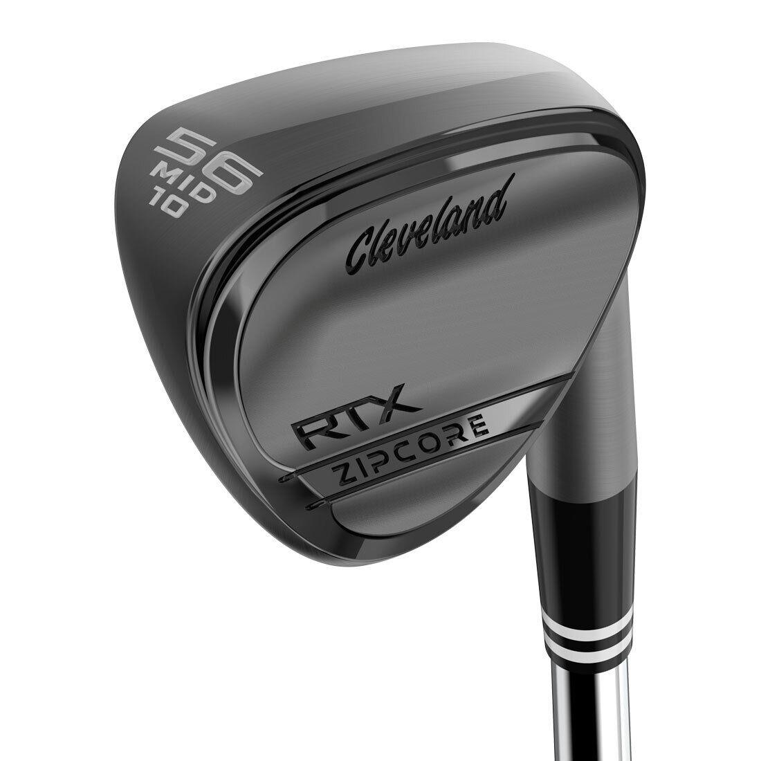 Cleveland Rtx Zipcore Black Satin 56 10 Mid Sand Wedge Steel Shaft