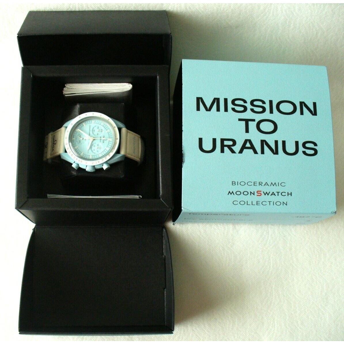 Omega x Swatch Mission To The Uranus Blue Moonswatch Speedmaster Boxed