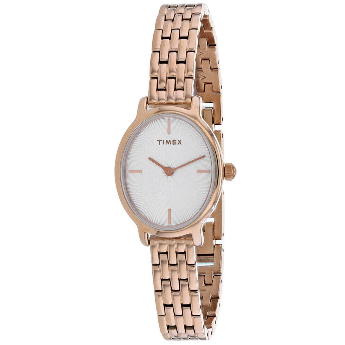 Timex TW2R94000 Milano Women`s Oval Watch Rose Gold-tone Bracelet