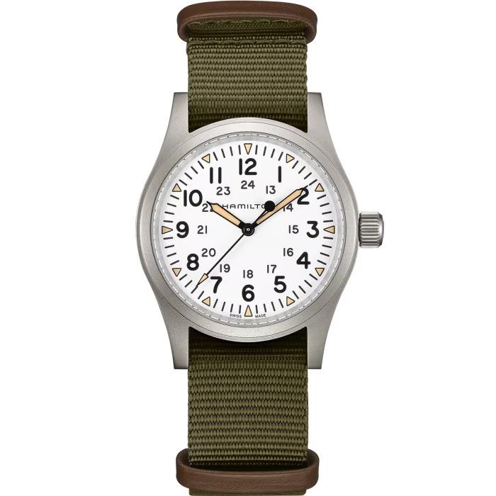 Hamilton Khaki Field Mechanical White Dial Men`s Watch H69439411