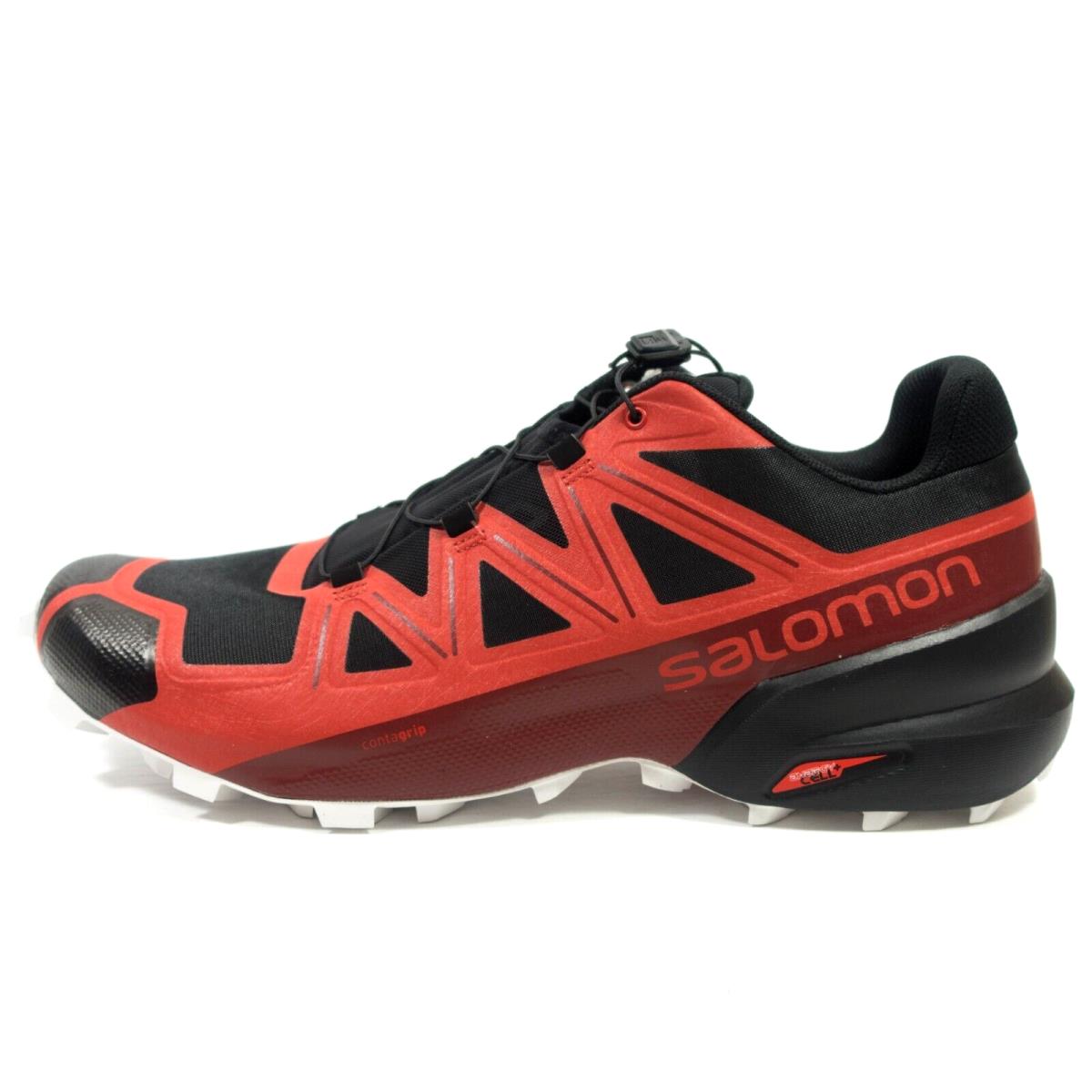 Salomon Speedcross 5 Cross Training Shoes - Men`s Size 14 - Red Black