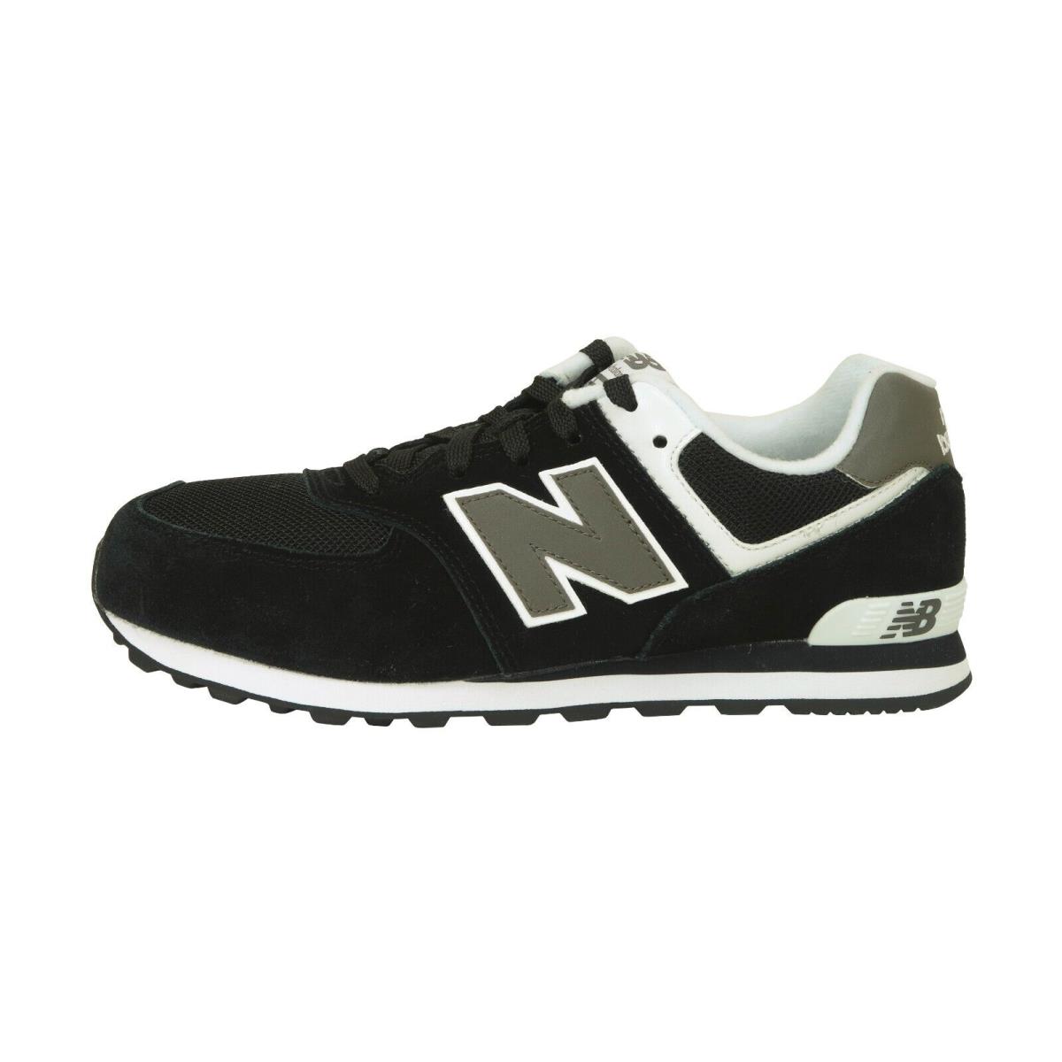New Balance 574 Big Kids Running Shoes Sneakers KL574SKG - Black/grey - Black