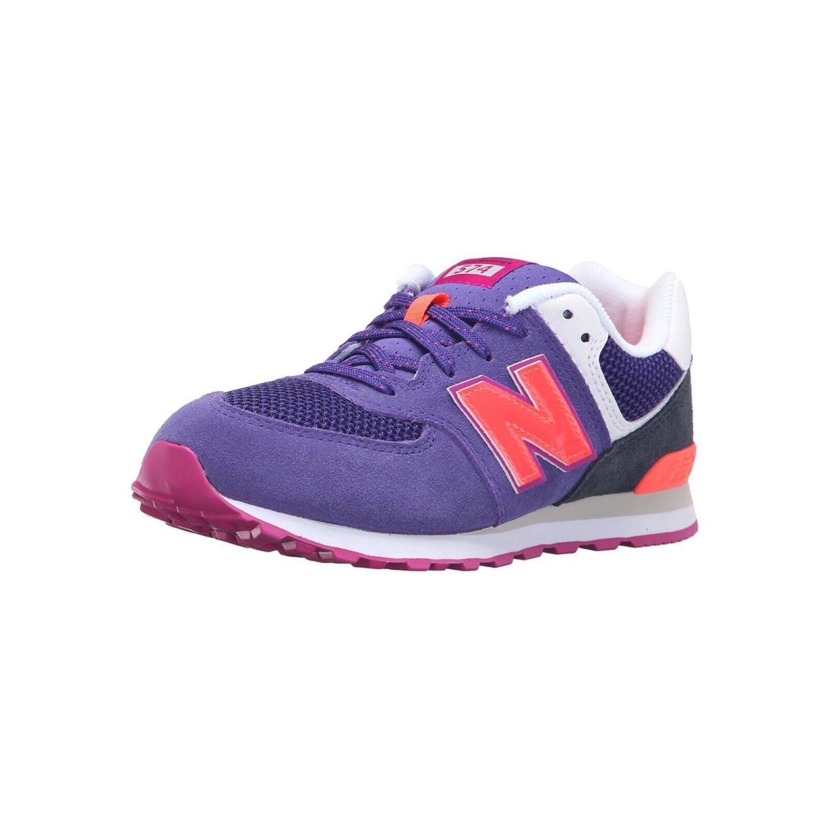 New Balance Girls Big Kids Running Shoes Sneakers KL574TJG - Purple/pink