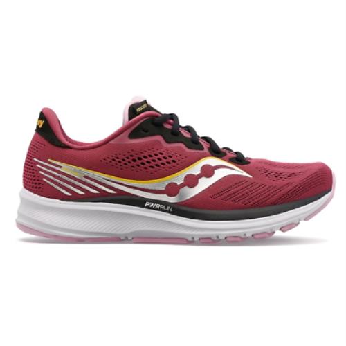 Saucony Women`s Ride 14 Running Shoes - Quartz/vizigold - Pink