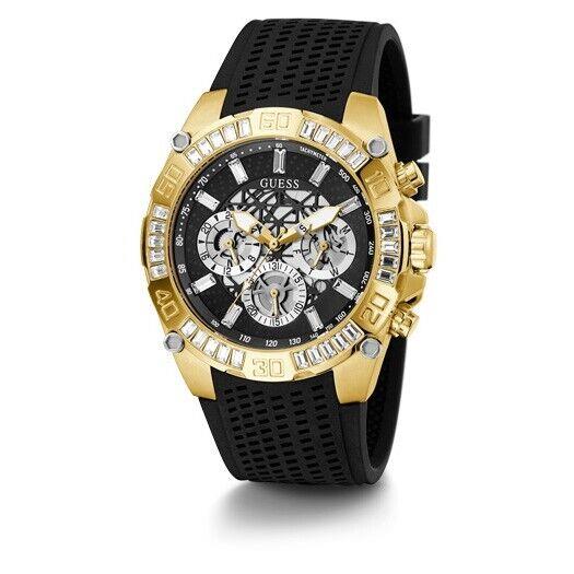 Guess Gold-tone & Gold-tone Black Tachymeter Watch GW0333G2