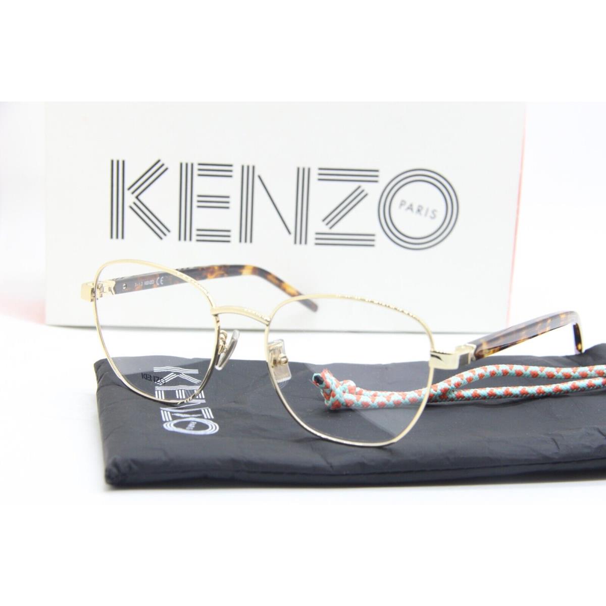 Kenzo KZ 50152F 032 Gold Havana Eyeglasses W/case 53-18