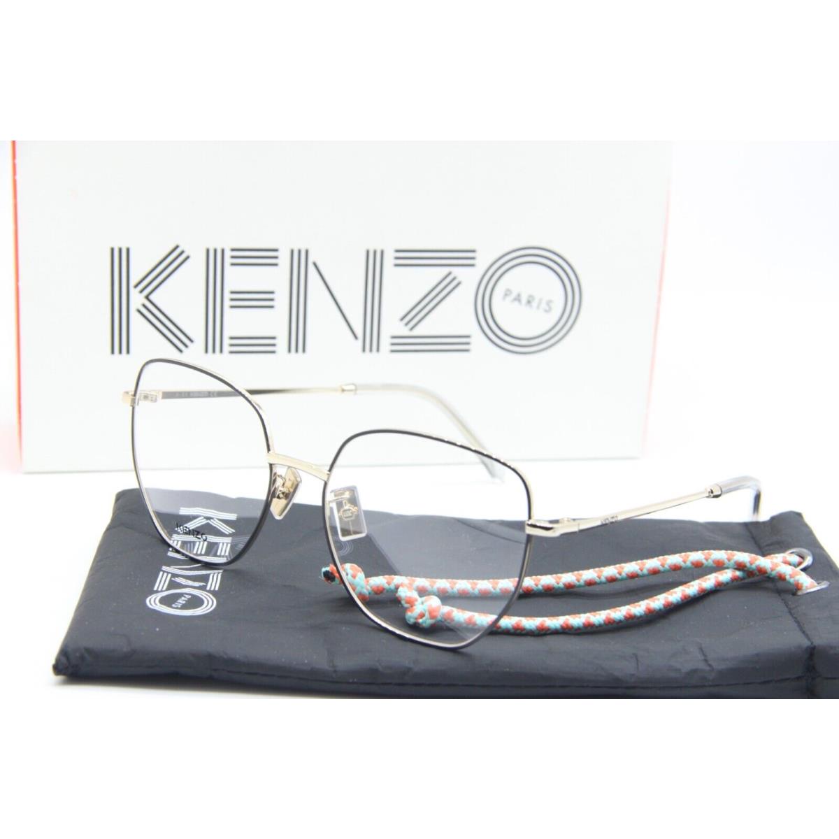 Kenzo KZ 50156U 002 Black Gold Eyeglasses W/case 56-17