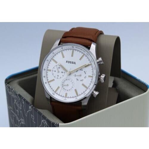 Fossil Men Sullivan Multifunction Medium Brown Leather Watch BQ2748