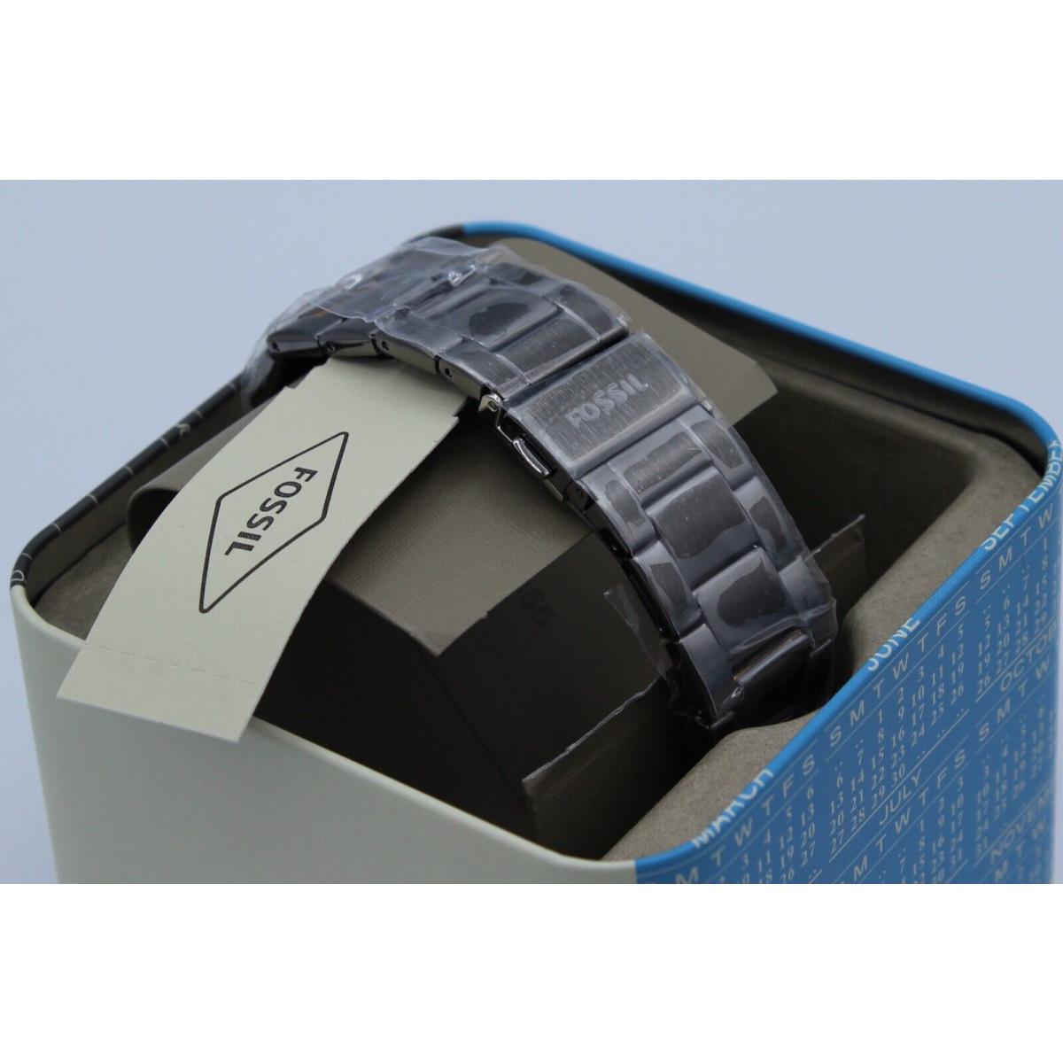Fossil watch Bannon - Black Dial, Gray Band, Gray Bezel