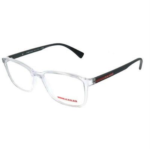Prada Linea Rossa Lifestyle PS04IV 2AZ1O1 Transparent Rectangle Eyeglasses - Transparent clear Frame