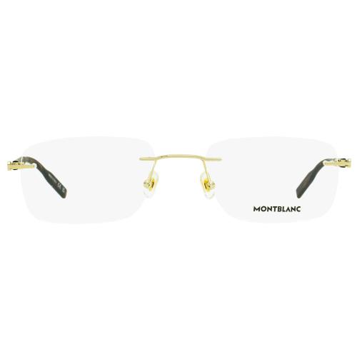 Montblanc Rimless Eyeglasses MB0221O 006 Gold/havana 59mm