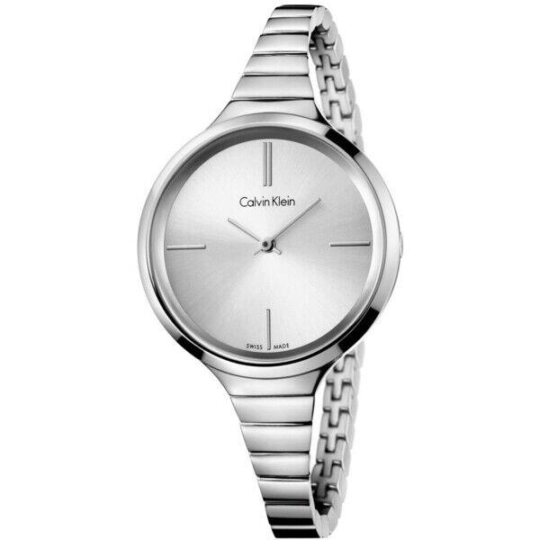 Calvin Klein K4U23126 Lively Silver Dial Stainless Steel Ladies Watch