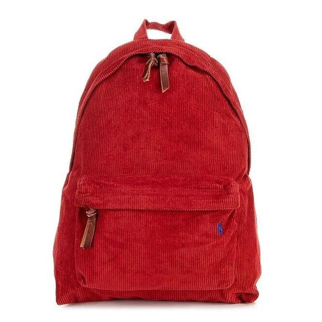 Polo Ralph Lauren Casual Corduroy Backpack Red w/ Pony