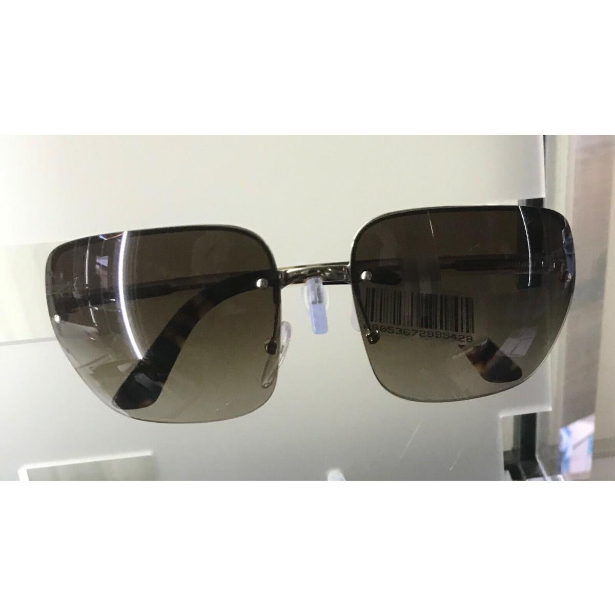 Prada SPR63V Sunglasses 0PR 63VS Silver with Brown Gradient - Silver Frame, Brown Lens