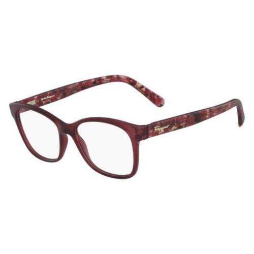 Salvatore Ferragamo SF 2797 613 Crystal Red Eyeglasses 54/16/140