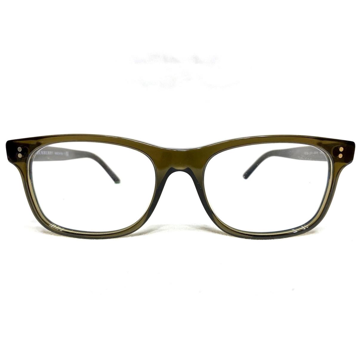 Burberry B2196 3010 Mens Olive Rectangle Designer Eyeglasses Frames 53/18