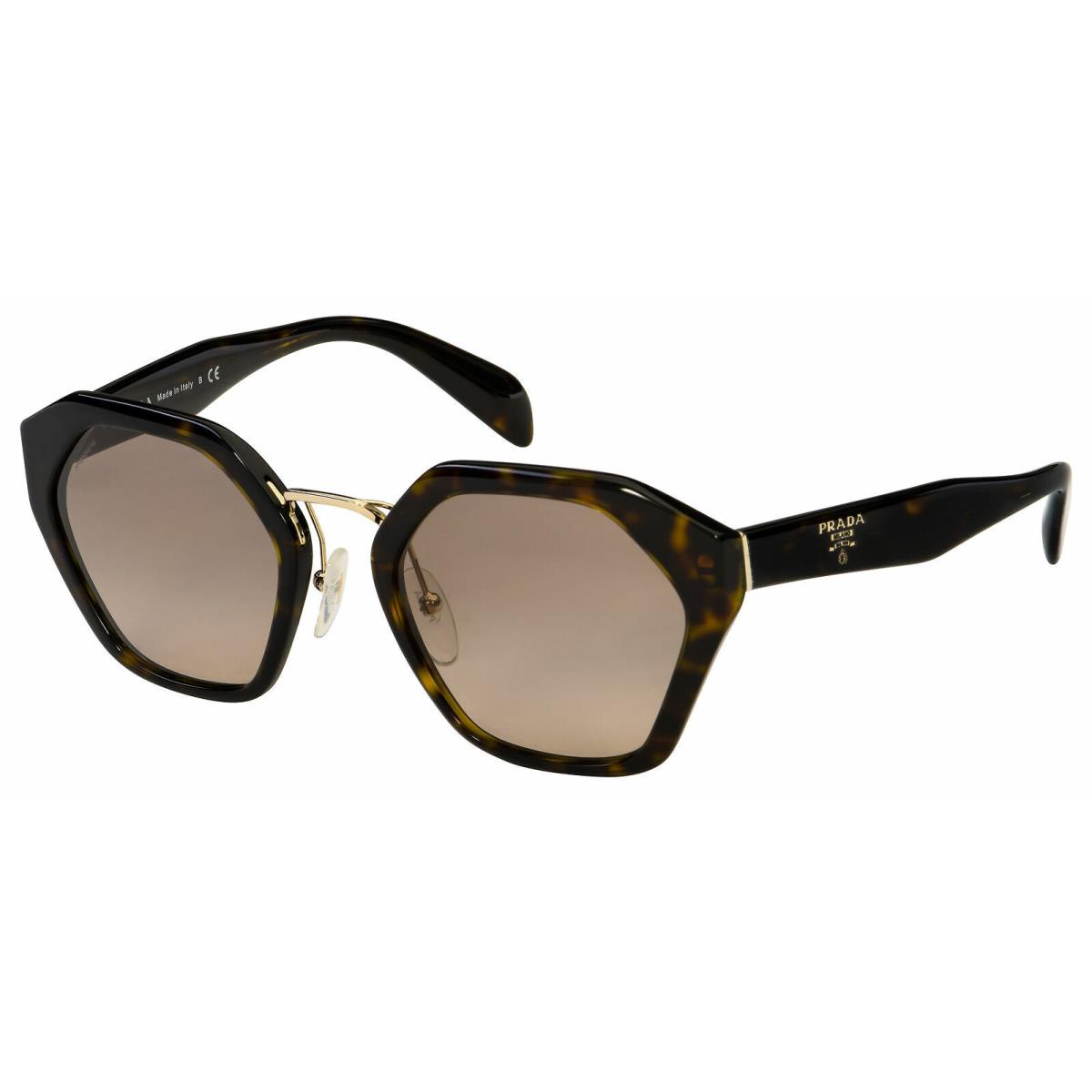 Prada Cinema PR04T 2AU-3D0 Havana Gold/ Brown Geometric Sunglasses