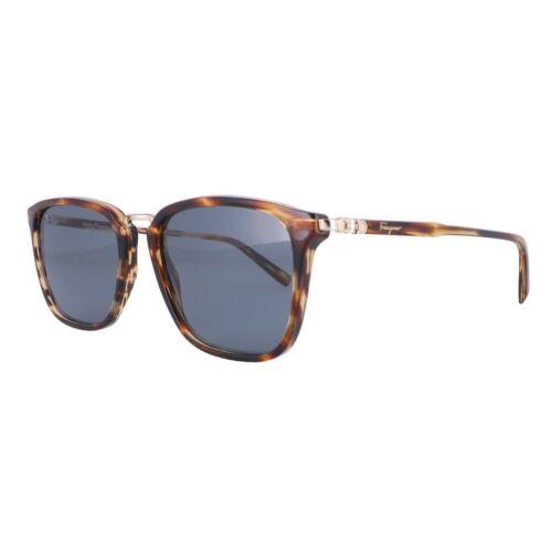 Salvatore Ferragamo Striped Brown/blue 54 mm Unisex Sunglasses SF910S 216