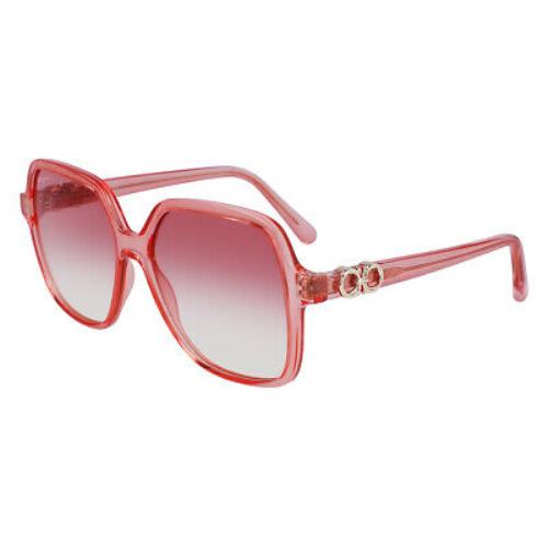 Salvatore Ferragamo SF1083S Sunglasses Transparent Coral 57mm