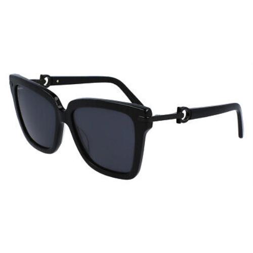 Salvatore Ferragamo SF1085S Sunglasses Women Black Cat Eye 57