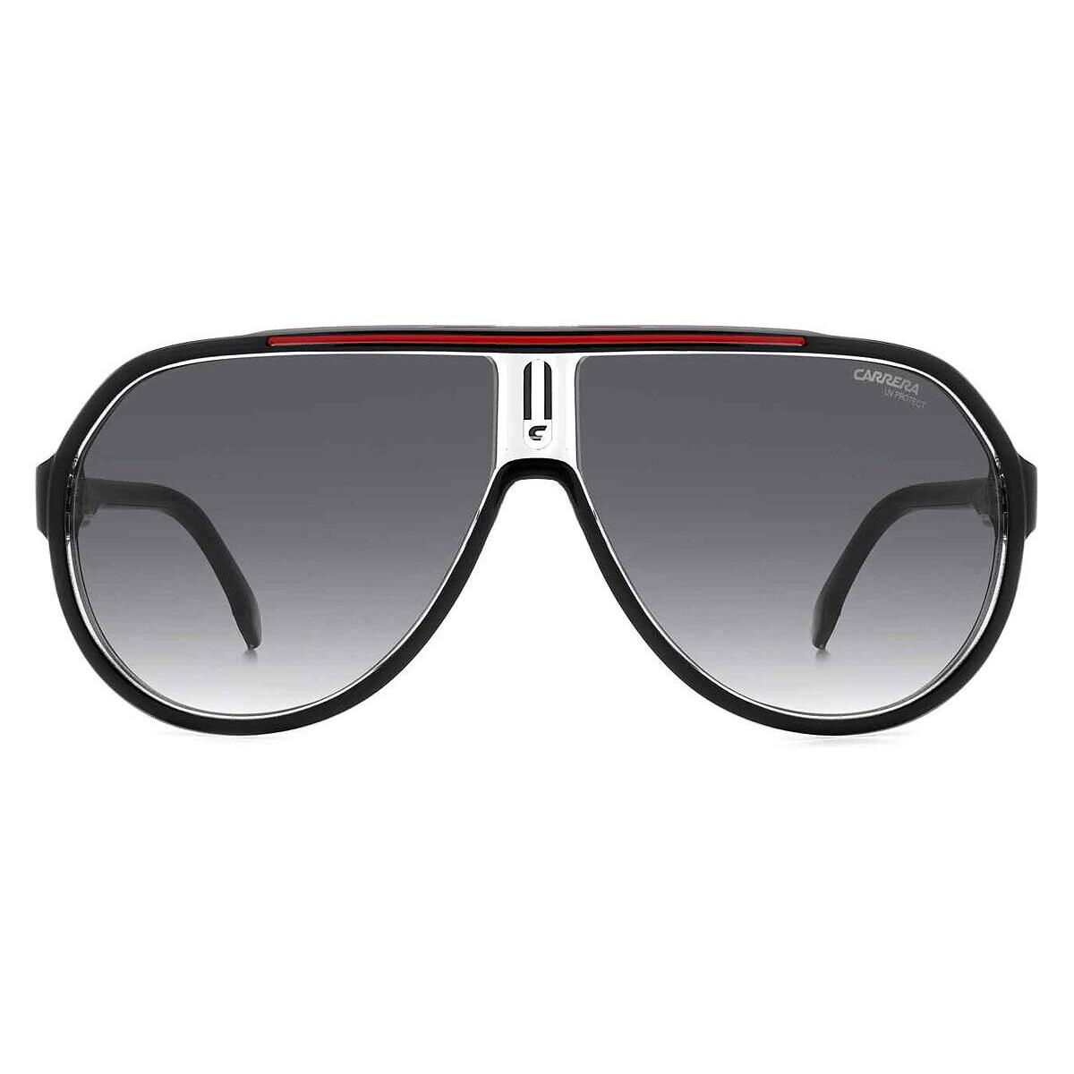 Carrera 1057/S Sunglasses Black Red Gray Shaded 64mm