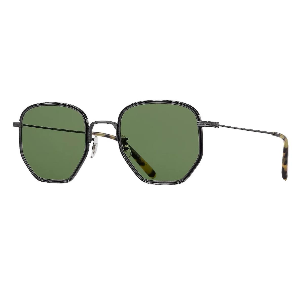 Oliver Peoples Alland OV1233ST 506252 50 Matte Black Green Titanium Sunglasses