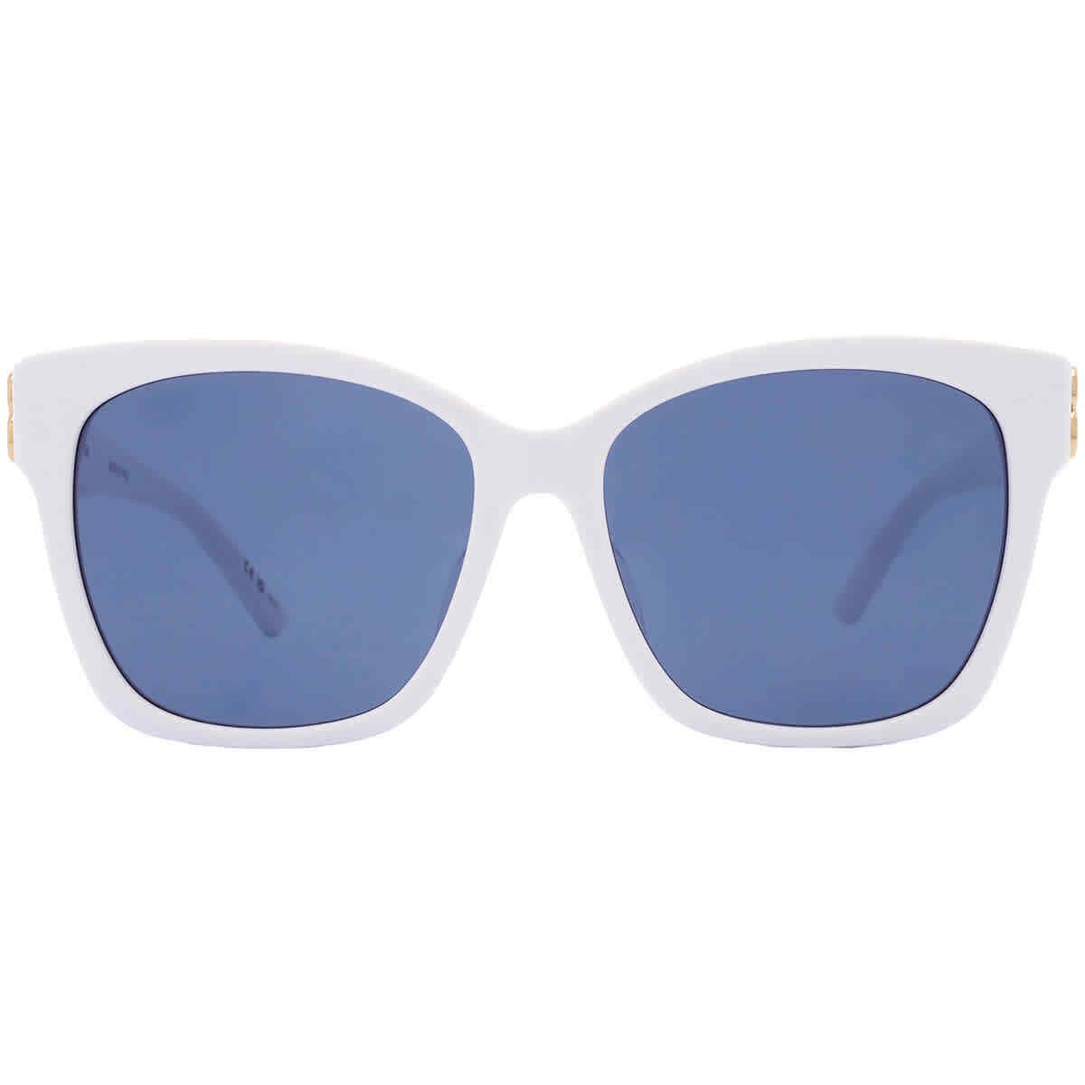 Balenciaga Blue Square Ladies Sunglasses BB0102SA 004 57 BB0102SA 004 57