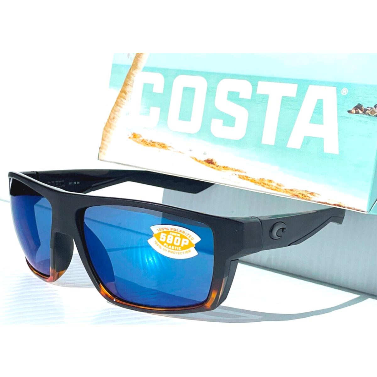 Costa Del Mar sunglasses Bloke - Frame: Black & Tortoise, Lens: Blue 1