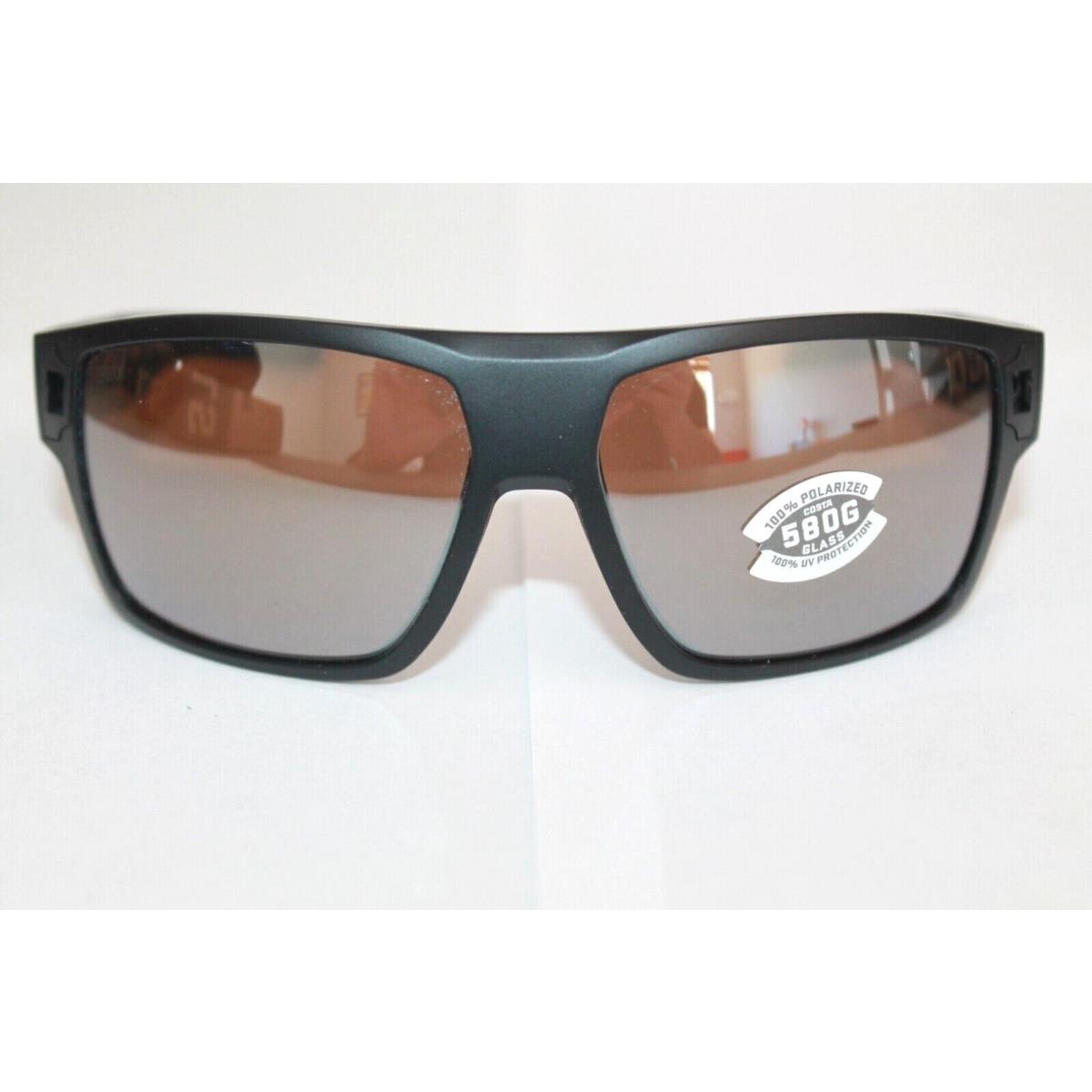 Costa Del Mar sunglasses Diego - Matte Black Frame, Copper Silver Mirror POLARIZED Lens