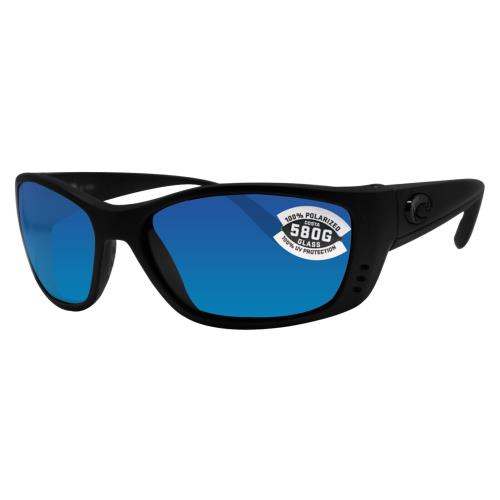 Costa Del Mar Fisch Blackout Blue Mirror 580 Glass Polarized Lens FS01OBMGLP