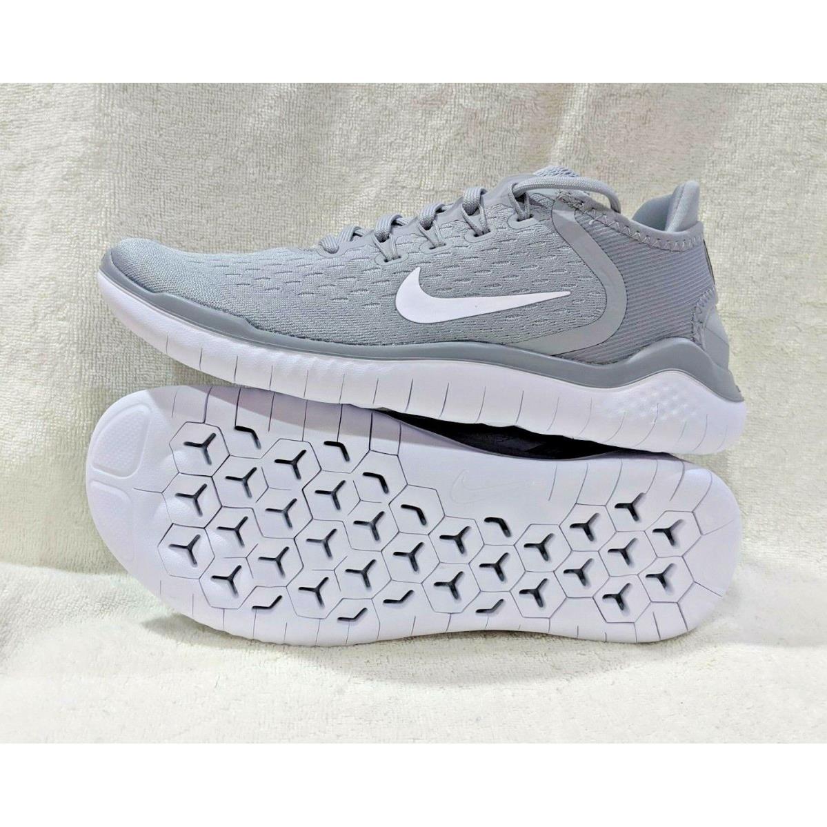 Nike Women s Free RN 2018 Wolf Grey white Running Shoes size 11.5
