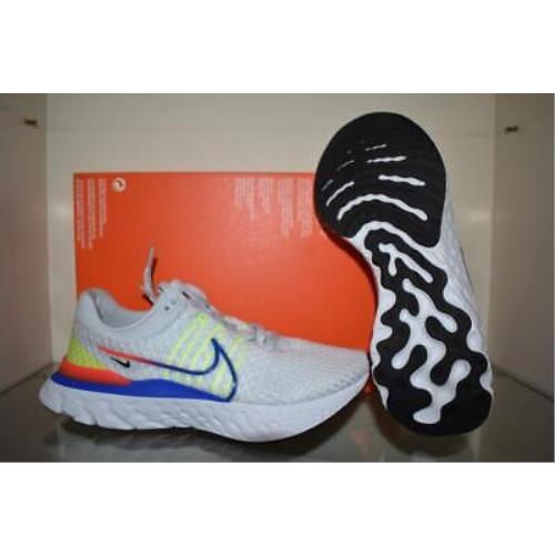 Nike Men`s React Infinity 3 Running Shoes DX3353 001 Gray/blue